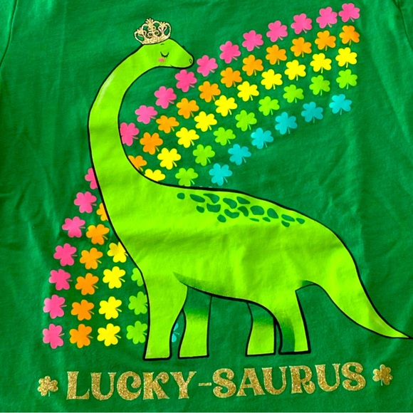 The Children’s Place, NWOT, Green Dinosaur, Graphic, Short Sleeve T, Size S 5/6 - Picture 2 of 14